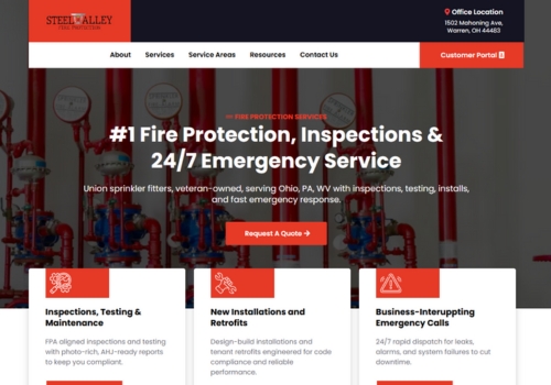 Steel Valley Fire Protection, based in Warren, OH. A project by Mike Mousie Consulting.