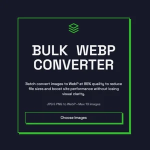 Screenshot of start page for my Bulk WebP Converter.